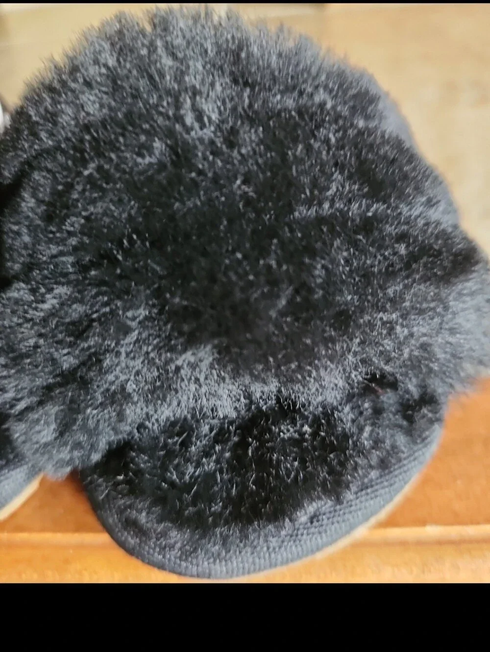 UGG Baby Black Fuzzy Slide Sandals with Logo Heel Strap